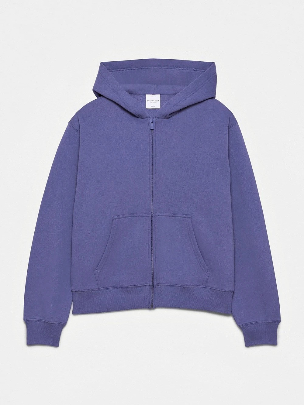 Aritzia Cozy Sweatfleece Boyfriend Boxy Zip Hoodie Zip Hoodie in Purple Like New